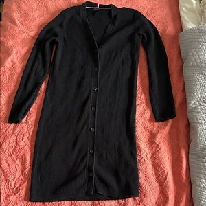 Tommy Hilfiger Black Knit Button Up